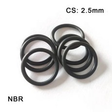 오링 NBR 씰 링 개스킷 CS 2.5mm 니트릴 부타디엔 고무 와셔 외경 7mm ~ 100mm 내마모성 방수, 40x35x2.5mm, Black, 50pcs, 1개