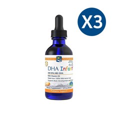 노르딕내추럴스 유아용 DHA 1050mg 60ml X3, 3개