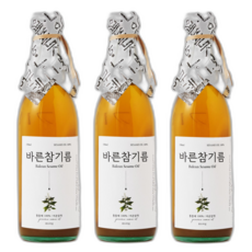 푸드마실 통참깨 100% 저온압착 바른참기름, 350ml, 3개