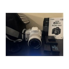 캐논 EOS 100D 레벨 SL1 디지털 SLR 카메라 - EFS18-55mm & 엑스트라 포함 화이트 키트
