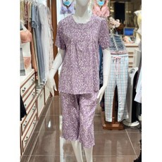 와코루 [와코루] 여성 면+죽섬유 대나무나염 파자마 (WPA7095W)