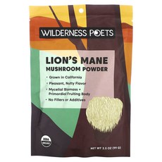 Wilderness Poets 유기농 노루궁뎅이버섯 분말 99g(3.5oz), Wilderness Poets 유기농 노..., 1개