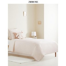Zara Home 자라 홈 리버서블 체크 무늬 이불 커버 44609088620, 분홍색