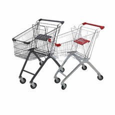 마트카트 카트 카트 소카트 대용량 쇼핑몰 가정용 탈 수 있는 장보기 과일카트, 60리터 아연도금, 1개