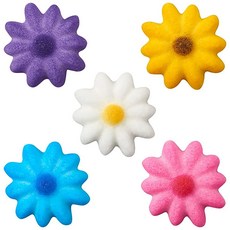 USA배송 Lucks DecOns 장식용 몰드 설탕컵 케이크 토퍼 작은 데이지 모음 1.9cm34인치 675개