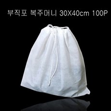  컬러 부직포 복주머니 -화이트 30cmX40cm 100매, 1 