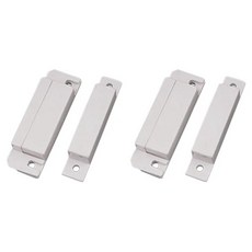 2X 마그네틱 센서 홈 도어 윈도우 엔트리 경고 알람 스위치, [01] White, 01 White