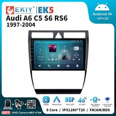 EKIY EK5 안드로이드 자동차 라디오 아우디 A6 C5 S6 RS6 1997 - 2004 멀티미디어 비디오 플레이어 카플레이 스테레오 2 Din DVD 테이프 녹음기, 9.EK3 2G 32G With SWC