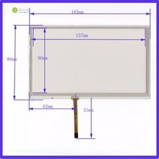 [해외] ZHIYUSUN 5 PCSLOT165MM * 99MM GPS 자동차 케이블에 한 7 인치 저항 화면 왼쪽 터치 센서 165*99 왼쪽에서 라인 62MM, 상세내용표시