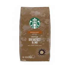 코스트코 스타벅스 커피 블랙퍼스트 모닝 원두 미디엄 로스팅 블렌드 커피콩 대용량 STARBUCKS COFFEE WHOLE BEAN, 1.13kg, 1개