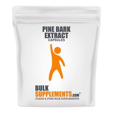 Bulk Supplements bulk supplements Pine Bark Extract Capsules 벌크 서플리먼트 소나무 껍질 추출물 젤라틴 캡슐 클린&퓨어 영양제 건강보조식품 식이보충제 500g, 100정, 1개