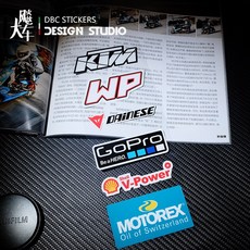 시트지 다이보 모터사이클 협찬차 교묘한 격자 사이드라인 MOTOGP 자동차흠집 스폰서 리플렉터 건프라데칼스티커, KTM 타입 22CM *8CM 리플렉