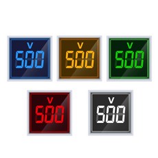 LED 디지털 전압계 전류계 헤르츠 HZ 미터 AC 50-500V 0-100A 전압 전류 증폭기 테스터 감지기 신호 광 표시기, [05] Square Voltmeter, [01] Red, 1개