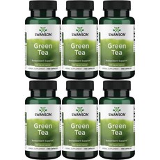 스완슨 녹차 500mg, 6개, 100정