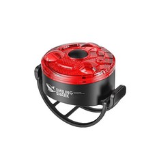 스마일 샤크 충전식 자전거 전조등 손전등 후레쉬 야외 사이클링용 설치 QXD400, CW-D400-Tail Light, 리튬 폴리머 배터리, 1개