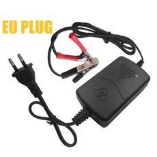 Aleekit 자동차 트럭 바이크 오토바이용 배터리 충전기 AGM GEL 차량용 납산 앰프 트리클 12V, EU plug, 1개