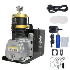 자동차공기주입기 자동차공기압 타이어 TUXING TXES031 4500Psi 300Bar PCP 공기 압축기 전기 고압 스쿠버 다이빙 탱크 충전 라이플, 1.220V