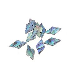 Musiclily Pro 14.5 mm Natural Paua Abalone Shell Diamonds Snowflake Guitar Fingerboard Inlay Dots (S, blue