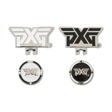 PXG 골프 캡클립 & 볼마커, 화이트