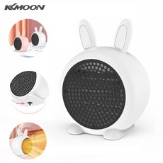 KKmoon 토끼 미니온풍기 사무실 캠핑 욕실 소형히터, 화이트, 800W