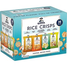 직구 퀘이커 라이스 크리스피 홀 그레인 4가지맛 믹스 36개입 Quaker Rice Crisps Variety Pack (36 pk.)