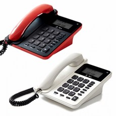 지엔텔 유선 전화기 발신자 표시 GS-492C 가정용 사무용 업소용 전화기, 적색