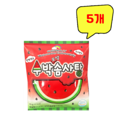 슈가롤리 수박모양솜사탕, 10g, 5개