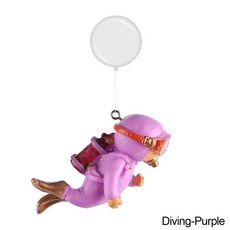 어항용 미니 어항 장식 식물 스톤 거북이, 23.D Purple Diving, 1개