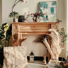 벽난로 콘솔 가짜 실내 북유럽 촬영 복도 선반 인테리어 90x20x100, 1개