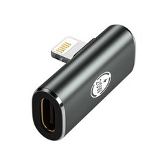 PD 20W USB Type-C 여성 조명 남성 OTG 고속 충전 어댑터 데이터 변환기 iPhone 13 12 USB C 충전기 어댑터, Elbow Head, 1개, 하나