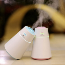 메르 탁상용 무드등 가습기 LED USB 가습기, 화이트블랙