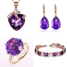 자수정귀걸이세트