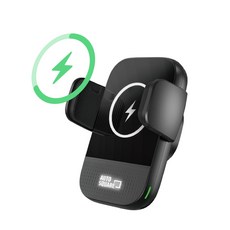 레드빈 오토스퀘어5 맥세이프 무선충전 차량용 핸드폰 거치대, 모던블랙