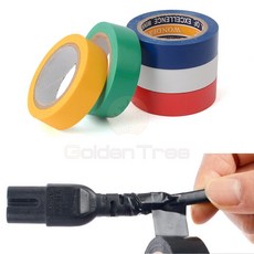 골든트리 15mm 칼라 전기 절연 테이프 전선보수 전기테이프 전선테이프 봉합테이프, 1개, 흰색WH (폭:15mm)