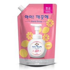 아이깨끗해 항균 폼 핸드솝 레몬향 리필, 600ml, 1개