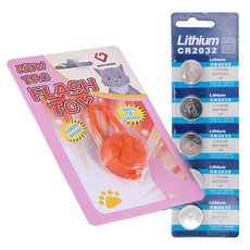강아지 야간 산책용품 LED 라이트 펜던트 방울 조명 + 추가 배터리(5개), 레드