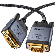 코드웨이 DVI-D to RGB VGA 케이블, 3M, 1개