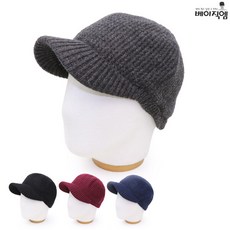 베이직엠 아줌마 모자 가을 겨울 중년 여성모자 챙니트 무지 뒷 밴딩