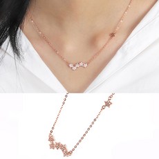 유니블리 별6개 큐빅 925실버 은목걸이 여자 명품 여성 체인 순 실버목걸이