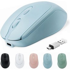 손목마우스 패드 초경량마우스 버티컬마우스 Macbook Air Pro컴퓨터노트북용 블루투스 무선 마우스 USB C MaciPadiMac표면용 충전식 사일런트 인체공학 타입 C블, Blue, Blue