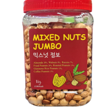 [트레이더스] 믹스넛점보1kg 땅콩 아몬드 호두 건포드 혼합제품, 1개, 1kg(1개)