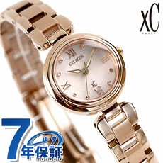 시티즌 크로스 시미즈 컬렉션입니다 에코드라이브 솔라 여성 손목시계 브랜드 EW5572-56W CITIZEN xC 아이보리X핑크골드 입니다
