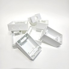 PVC 노출 스위치 / 콘센트 박스, 1개, PVC 노출 콘센트박스 2개용, 54×120×120