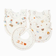 강아지 고양이 소프트 퓨어 자수각인 턱받이 케이프, NO, 타입1, 1개