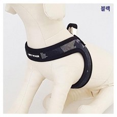 산책 밀리터리 블랙 닥스훈트 하네스 리드줄 가슴줄, S
