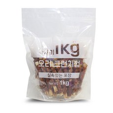 테비사사미 오리 크런치껌 1kg 강아지 간식 대용량 1kg, 1개 - 테비사사미