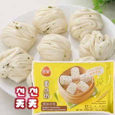 [천천중국식품] 수입 대파꽃빵 삼전 화좬 300g 대파맛 화좬-구매조건 충족시 서비스 드립니다., 1개