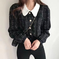 트위드블라우스