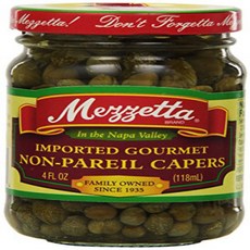Mezzetta Capers Non-Pareil 4 Ounce (Pack of 12) 메제타 케이퍼 비파레일 4온스(12팩), 12개