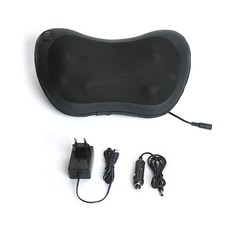 카테크 차량용 가정용 4볼 목 마사지 쿠션, 블랙